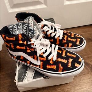 Vans Thrasher high tops Black and Multi Skate Sk8-Hi Shoes men’s size 11
